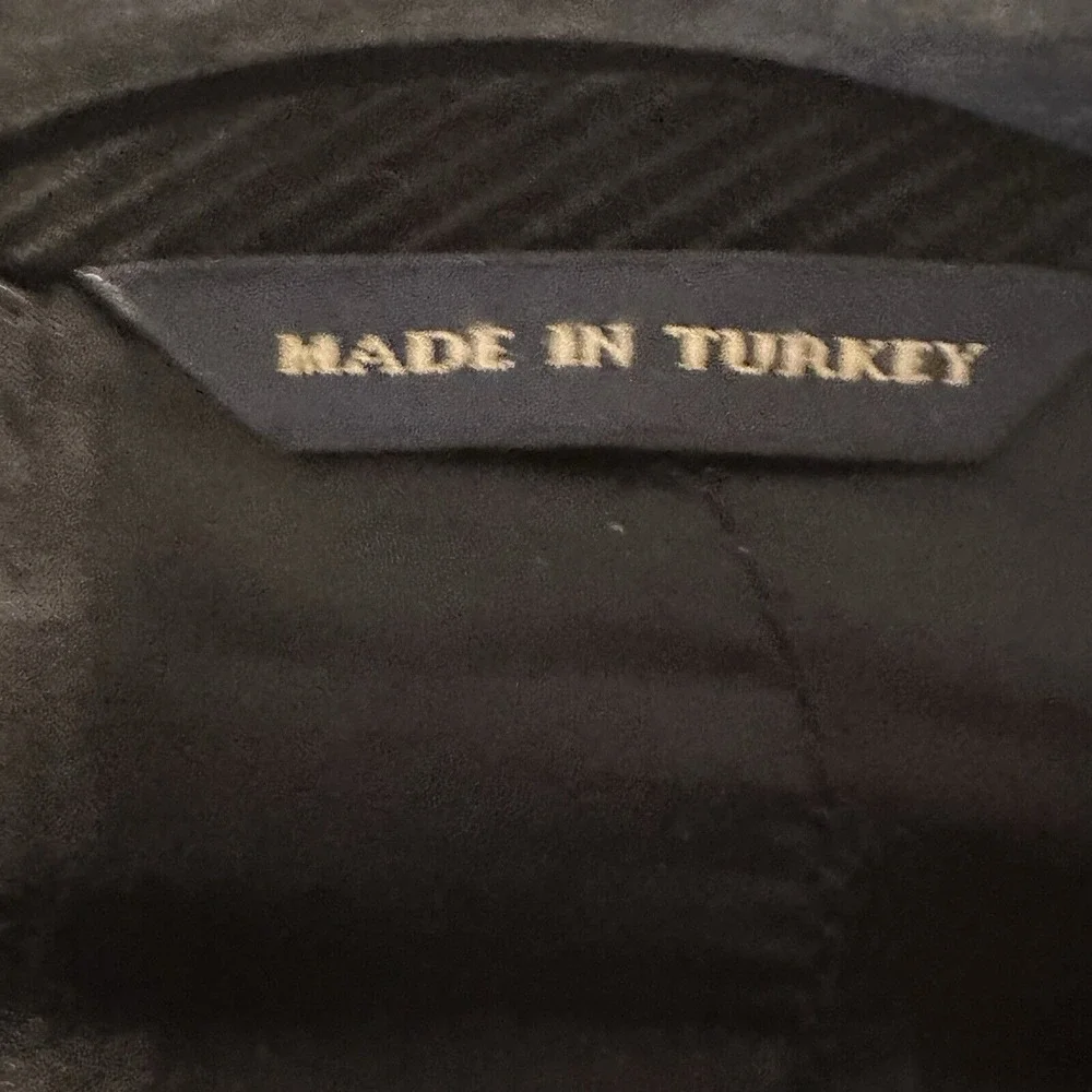 Banana Republic Black Mens Sports‎ Coat Curdoroy Blazer Pockets Size 44R *READ*